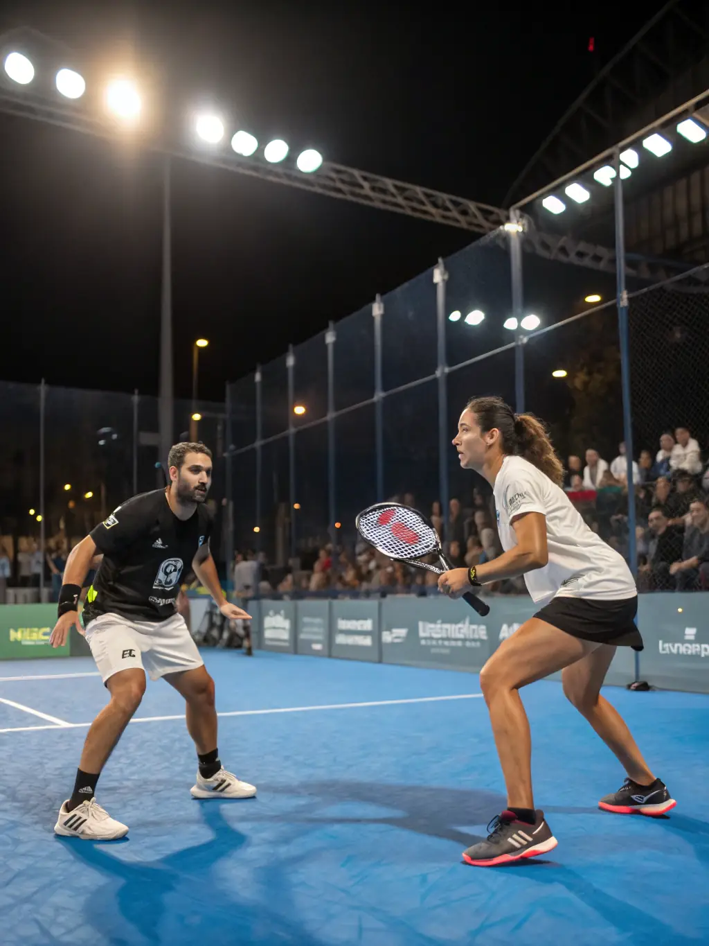 A photograph of adult handball players in the middle of an intense match, demonstrating the speed and strategic play involved in the sport.
